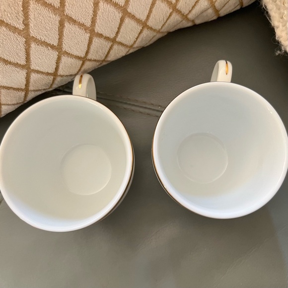 WILLIAMS SONOMA Brasserie JAPAN Gold Band PORCELAIN Tea Coffee Cups SET of 2 - Picture 15 of 16